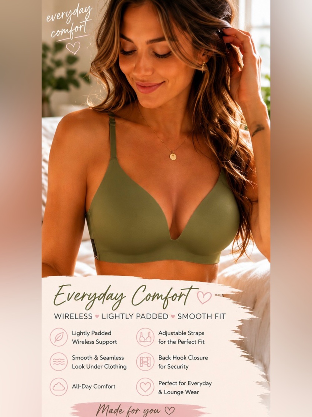 PINK Everyday Wireless Lightly Padded Bra